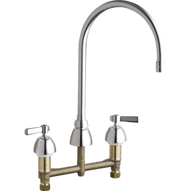 Click here to see Chicago Faucet 786-GN8AE3-369ABCP Chicago Faucets 786-GN8AE3-369ABCP Concealed Hot and Cold Sink Faucet