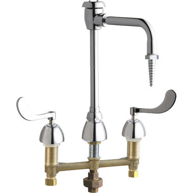 Click here to see Chicago Faucet 786-TWGN2BVBE7CP Chicago Faucets 786-TWGN2BVBE7CP Hot and Cold Water Inlet Faucet with Third Water Inlet Connection