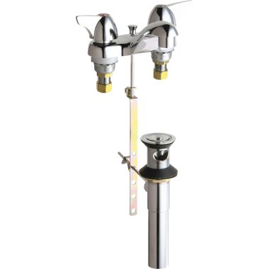 Click here to see Chicago Faucet 797-V1000ABCP Chicago Faucets 797-V1000ABCP Hot and Cold Sink Faucet with Pop-up Waste