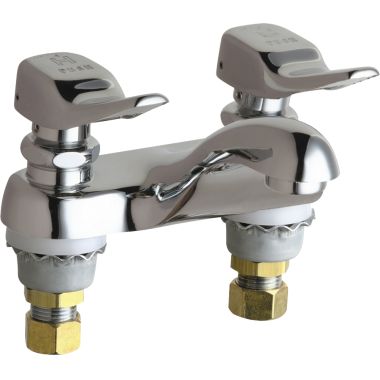 Click here to see Chicago Faucet 802-336ABCP Chicago Faucets 802-336ABCP Hot and Cold Water Metering Sink Faucet