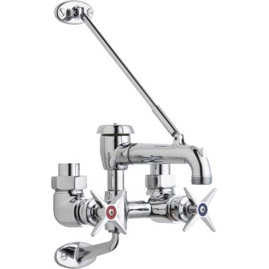 Click here to see Chicago Faucet 835-369CP Chicago Faucets 835-369CP Exposed Hot and Cold Water Service Sink Faucet with Supplies from Above