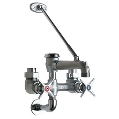 Click here to see Chicago Faucet 835-XKRCF Chicago Faucets 835-XKRCF Exposed Hot and Cold Water Service Sink Faucet with Supplies from Above