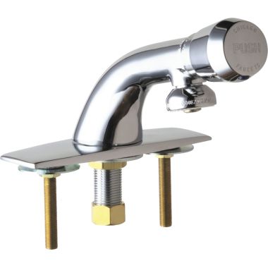 Click here to see Chicago Faucet 857-665PSHABCP Chicago Faucets 857-665PSHABCP Single Supply Metering Sink Faucet