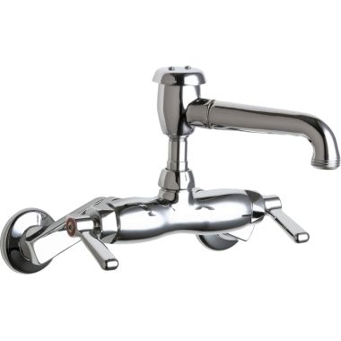 Click here to see Chicago Faucet 886-L8BVBCP Chicago Faucets 886-L8BVBCP Hot and Cold Sink Faucet
