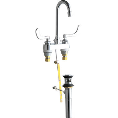 Click here to see Chicago Faucet 894-317ABCP Chicago Faucets 894-317ABCP Hot and Cold Sink Faucet with Pop-up Waste