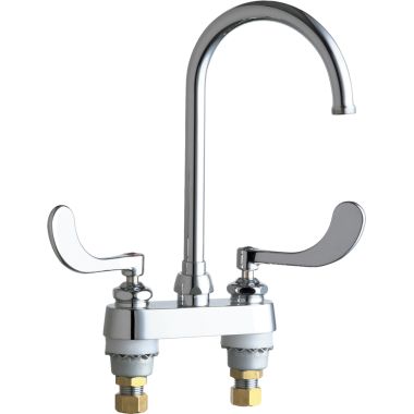 Click here to see Chicago Faucet 895-317GN2AABCP Chicago Faucets 895-317GN2AABCP Hot and Cold Sink Faucet