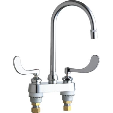 Click here to see Chicago Faucet 895-317GN2AE29ABCP Chicago Faucets 895-317GN2AE29ABCP Hot and Cold Sink Faucet