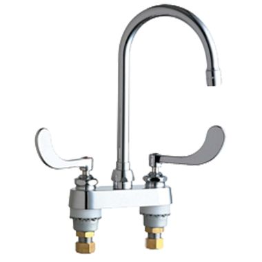Click here to see Chicago Faucet 895-317GN2AE35ABCP Chicago Faucets 895-317GN2AE35ABCP Hot and Cold Sink Faucet