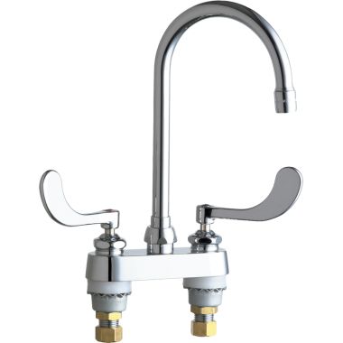 Click here to see Chicago Faucet 895-317GN2AE3ABCP Chicago Faucets 895-317GN2AE3ABCP Hot and Cold Sink Faucet