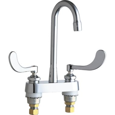 Click here to see Chicago Faucet 895-317RGD1ABCP Chicago Faucets 895-317RGD1ABCP Hot and Cold Sink Faucet