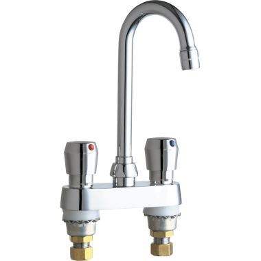 Click here to see Chicago Faucet 895-665ABCP Chicago Faucets 895-665ABCP Hot and Cold Sink Faucet