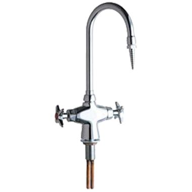 Click here to see Chicago Faucet 929-XKCP Chicago Faucets 929-XKCP Hot and Cold Water Mixing Faucet