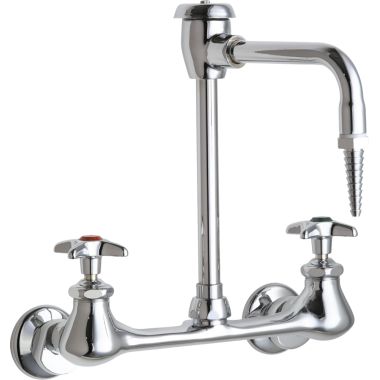 Click here to see Chicago Faucet 943-WSLCP Chicago Faucets 943-WSLCP Hot and Cold Water Inlet Faucet with Vacuum Breaker