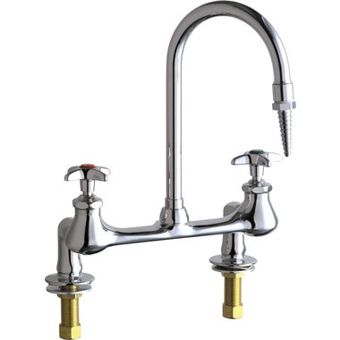 Click here to see Chicago Faucet 946-CP Chicago Faucets 946-CP Hot and Cold Water Inlet Faucet