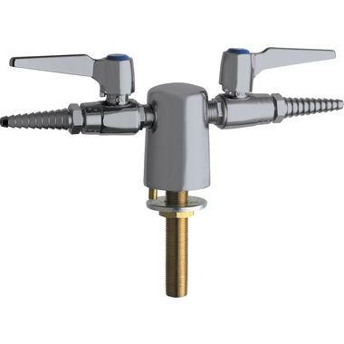 Click here to see Chicago Faucet 981-VR909CAGSAM Chicago Faucets 981-VR909CAGSAM Turret with Two Ball Valves (180-degree)