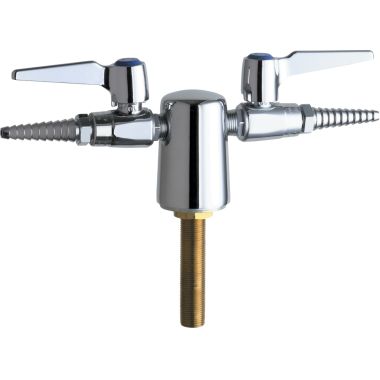 Click here to see Chicago Faucet 981-WS909AGVCP Chicago Faucets 981-WS909AGVCP Turret with Two Ball Valves (180-degree)