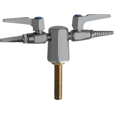 Click here to see Chicago Faucet 981-WSV909AGVSAM Chicago Faucets 981-WSV909AGVSAM Turret with Two Ball Valves (180-degree)