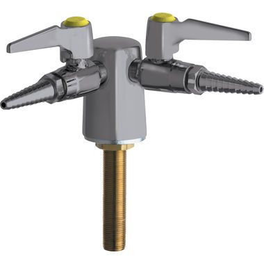 Click here to see Chicago Faucet 982-WSV909AGVSAM Chicago Faucets 982-WSV909AGVSAM Turret with Two Ball Valves (90-degree)
