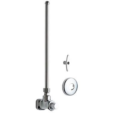 Click here to see Chicago Faucet 1029-ABCP Chicago Faucets 1029-ABCP Angle Stop Fitting with Supply Tube and Loose Key