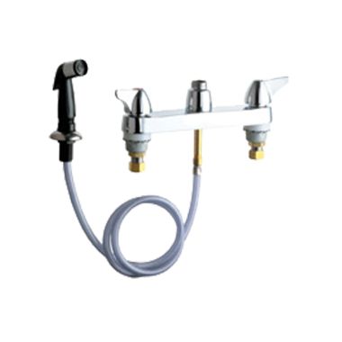 Click here to see Chicago Faucet 1102-LESAB Chicago Faucets 1102-LESAB Hot and Cold Sink Faucet with Side Spray