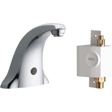 Click here to see Chicago Faucet 116.956.AB.1 Chicago Faucets 116.956.AB.1 E-Tronic 40 Traditional Sink Faucet with Dual Beam Infrared Sensor