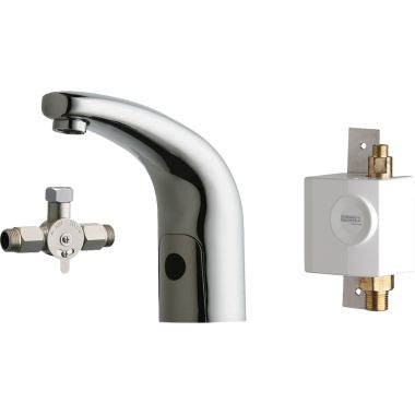 Click here to see Chicago Faucet 116.961.AB.1 Chicago Faucets 116.961.AB.1 HyTronic Traditional Sink Faucet with Dual Beam Infrared Sensor