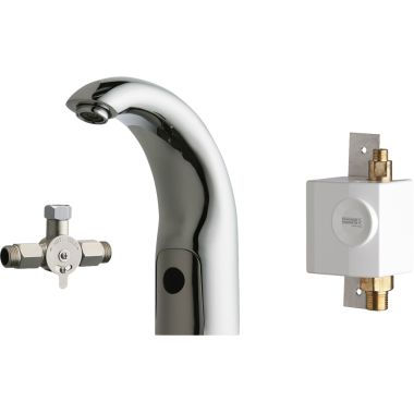 Click here to see Chicago Faucet 116.962.AB.1 Chicago Faucets 116.962.AB.1 HyTronic Contemporary Sink Faucet with Dual Beam Infrared Sensor