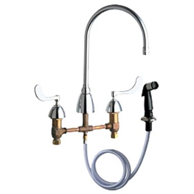 Click here to see Chicago Faucet 200-AGN8AE3-317AB Chicago Faucets 200-AGN8AE3-317AB Concealed Hot and Cold Sink Faucet with Side Spray