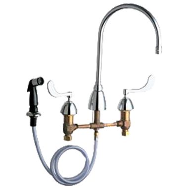 Click here to see Chicago Faucet 200-AGN8AE3-317VAB Chicago Faucets 200-AGN8AE3-317VAB Concealed Hot and Cold Sink Faucet with Side Spray