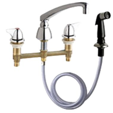 Click here to see Chicago Faucet 200-AL8-1000ABCP Chicago Faucets 200-AL8-1000ABCP Concealed Sink Hot and Cold Water Faucet with Side Spray