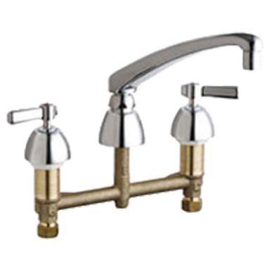 Click here to see Chicago Faucet 201-AL8XKABCP Chicago Faucets 201-AL8XKABCP Concealed Hot and Cold Sink Faucet