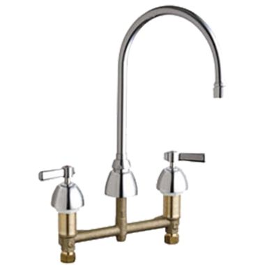 Click here to see Chicago Faucet 201-RSGN8AE3VXKAB Chicago Faucets 201-RSGN8AE3VXKAB Concealed Hot and Cold Sink Faucet