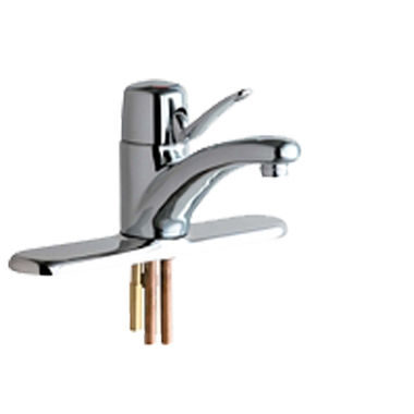 Click here to see Chicago Faucet 2200-8ABCP Chicago Faucets 2200-8ABCP Single Lever Hot and Cold Water Mixing Sink Faucet