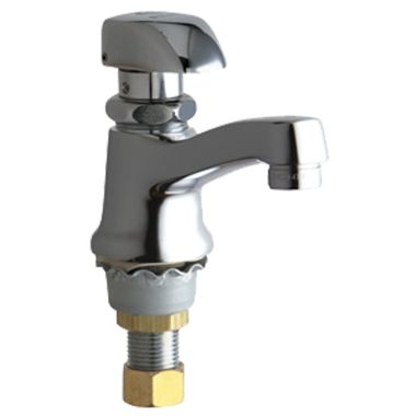Click here to see Chicago Faucet 335-E12HOTABCP Chicago Faucets 335-E12HOTABCP Single Supply Metering Sink Faucet