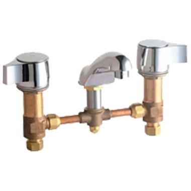 Click here to see Chicago Faucet 404-V636ABCP Chicago Faucets 404-V636ABCP Concealed Hot and Cold Water Metering Sink Faucet