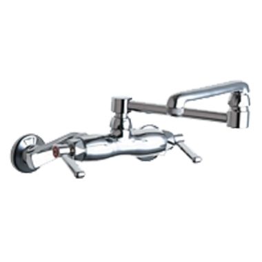 Click here to see Chicago Faucet 445-DJ13E1ABCP Chicago Faucets 445-DJ13E1ABCP Hot and Cold Sink Faucet