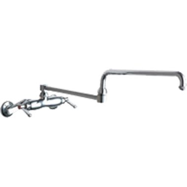 Click here to see Chicago Faucet 445-DJ26ABCP Chicago Faucets 445-DJ26ABCP Hot and Cold Sink Faucet
