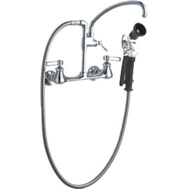 Click here to see Chicago Faucet 509-GCLABCP Chicago Faucets 509-GCLABCP Pre-Rinse Fitting with 613-A Adapta-Faucet