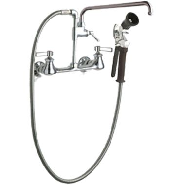 Click here to see Chicago Faucet 509-GCVBL12ABCP Chicago Faucets 509-GCVBL12ABCP Pre-Rinse Fitting with 613-A Adapta-Faucet