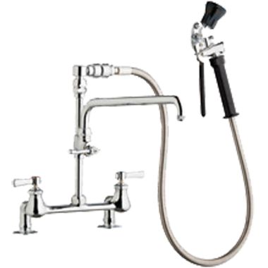 Click here to see Chicago Faucet 509-SSVBL12ABCP Chicago Faucets 509-SSVBL12ABCP Pre-Rinse Fitting with 613-A Adapta-Faucet
