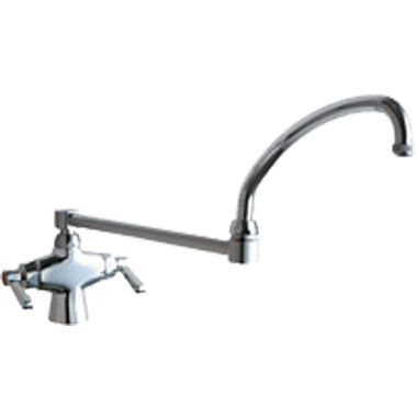 Click here to see Chicago Faucet 50-DJ21ABCP Chicago Faucets 50-DJ21ABCP Hot and Cold Water Mixing Sink Faucet