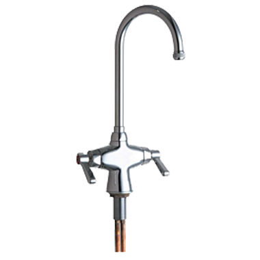 Click here to see Chicago Faucet 50-E1ABCP Chicago Faucets 50-E1ABCP Hot and Cold Water Mixing Sink Faucet