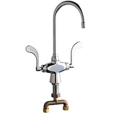 Click here to see Chicago Faucet 50-T317XKABCP Chicago Faucets 50-T317XKABCP Hot and Cold Water Mixing Sink Faucet
