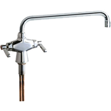 Click here to see Chicago Faucet 51-L12ABCP Chicago Faucets 51-L12ABCP Hot and Cold Water Mixing Sink Faucet