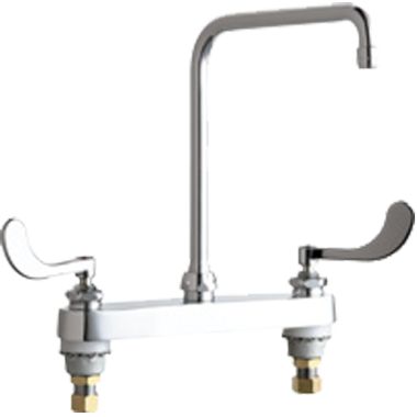 Click here to see Chicago Faucet 527-HA8-317ABCP Chicago Faucets 527-HA8-317ABCP Hot and Cold Sink Faucet