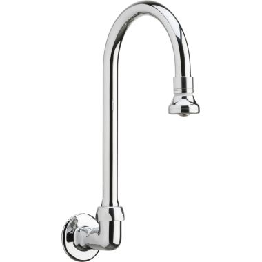 Click here to see Chicago Faucet 629-GN2BE4ABCP Chicago 629-GN2BE4ABCP Wall Mounted Remote Spout, 1.5 GPM, Chrome