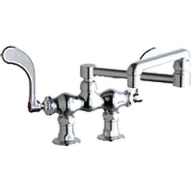Click here to see Chicago Faucet 772-DJ13-317XKABCP Chicago Faucets 772-DJ13-317XKABCP Hot and Cold Sink Faucet