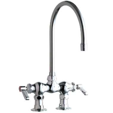 Click here to see Chicago Faucet 772-GN8AE3ABCP Chicago Faucets 772-GN8AE3ABCP Hot and Cold Sink Faucet