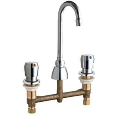 Click here to see Chicago Faucet 786-G1AE3-665AB Chicago Faucets 786-G1AE3-665AB Concealed Hot and Cold Water Metering Sink Faucet
