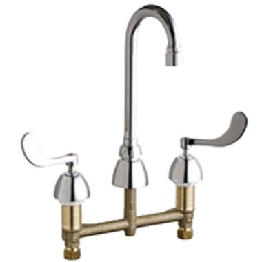 Click here to see Chicago Faucet 786-GN1AE3VPAABCP Chicago Faucets 786-GN1AE3VPAABCP Concealed Hot and Cold Sink Faucet